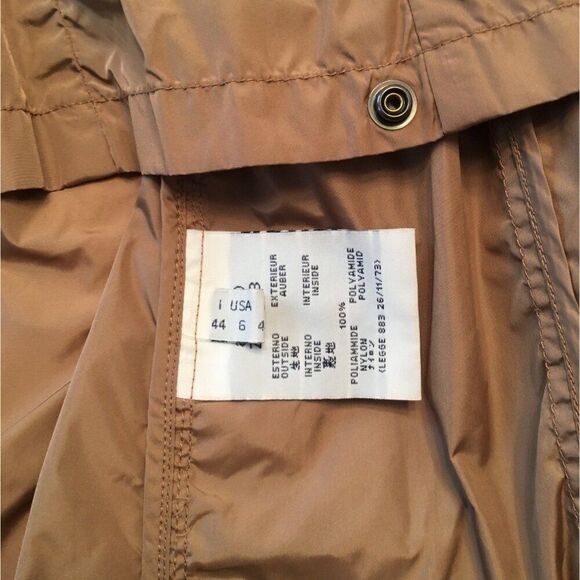 Add Womens Brown Belted Trench Coat Water-Resistant Nylon Blend - Picture 12 of 14